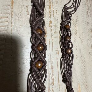 Brown Macrame belt OS